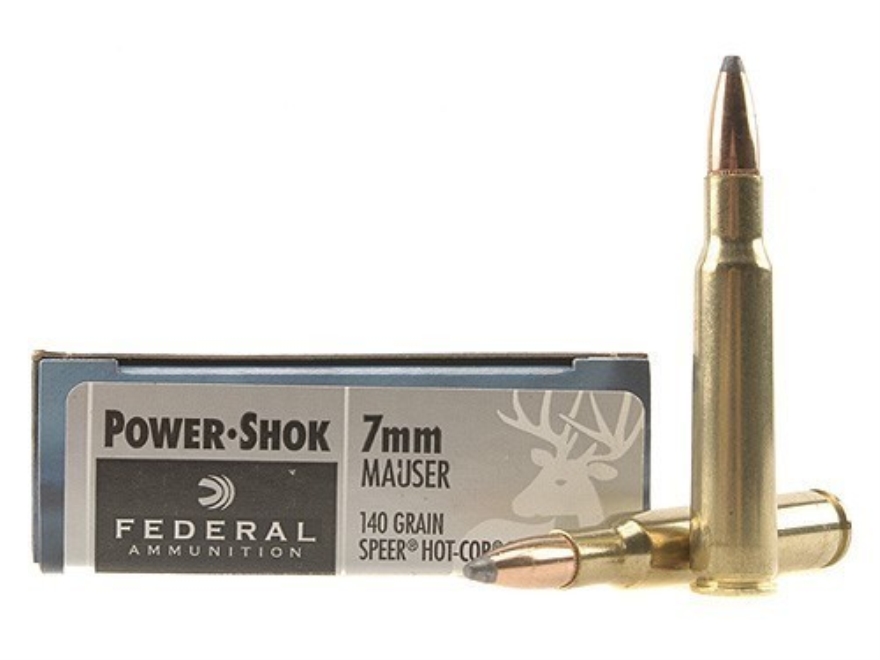 Federal,Federal Power-Shok 7 x 57 Mauser 140 Grain Speer Hot-Cor Soft Point...