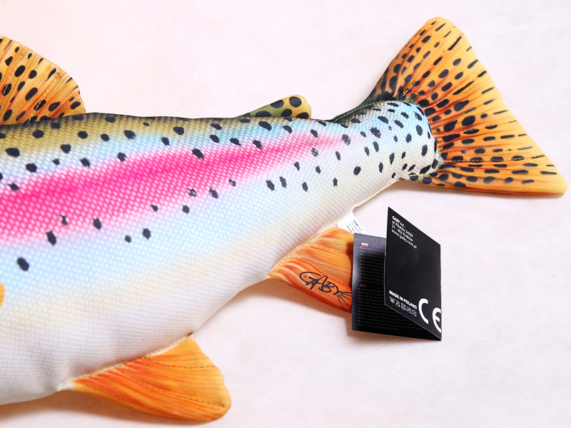 GABY RAINBOW TROUT SOFT TOY FISH PILLOW GREAT FISHING GIFT FLY FISHING 