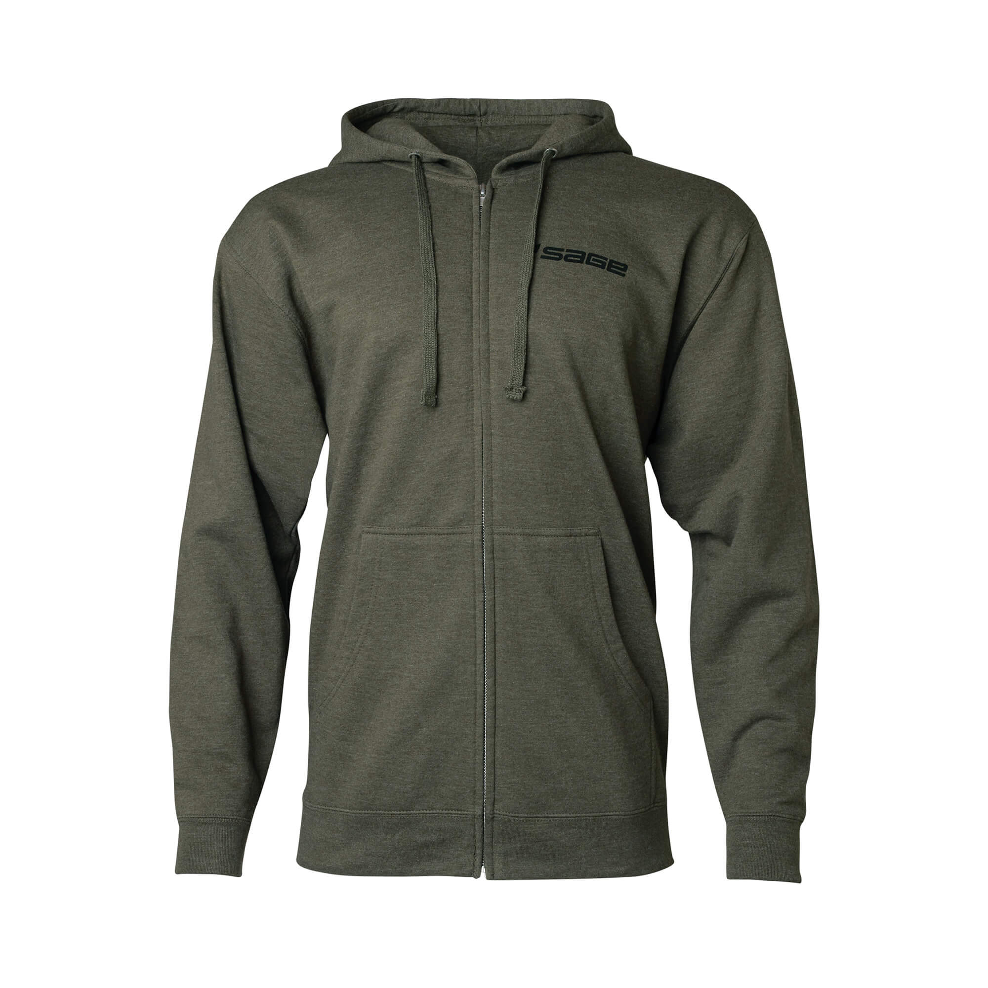 Sage Zip Hoodie Heather Green – Glasgow Angling Centre