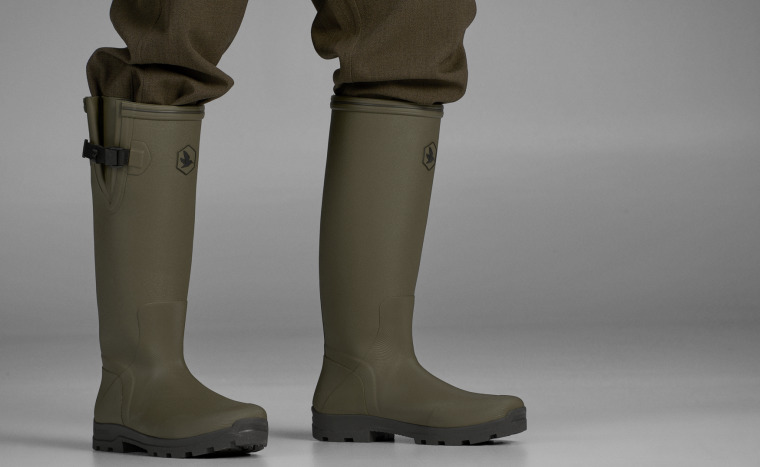 Muck Boots Navy/B&B Passiflora Tremont RHS Print Waterproof Wellington Boots