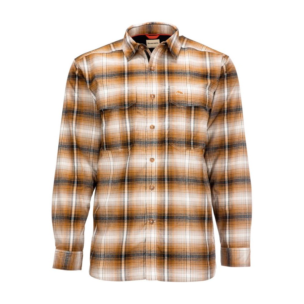 Simms Coldweather Shirt Hickory Asym Ombre Plaid XL