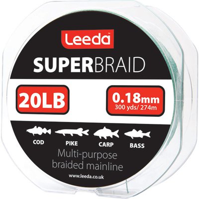 LEEDA SUPER BRAID 300yds FOR FISHING sea boat carp pike 15lb 20lb 30lb or 50lb 