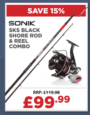 Sonik SKS Black Shore Rod & Reel Combo