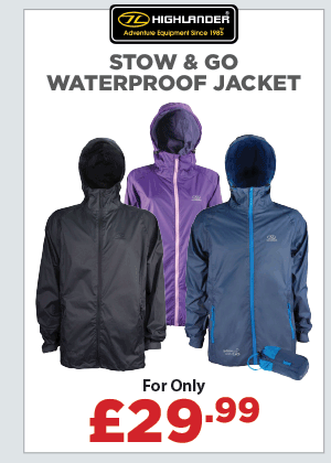 Highlander Stow & Go Waterproof Packable Jacket