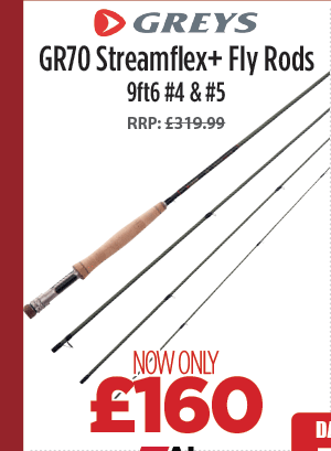 Greys GR70 Streamflex Plus 9ft6 - 10ft Fly Rods - #4 & #5