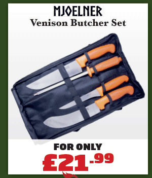 Mjoelner Venison Butcher Set with 3 Knifes and Sharping Steel