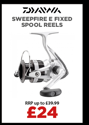 Daiwa Sweepfire E Fixed Spool Reels 4500 + 5000