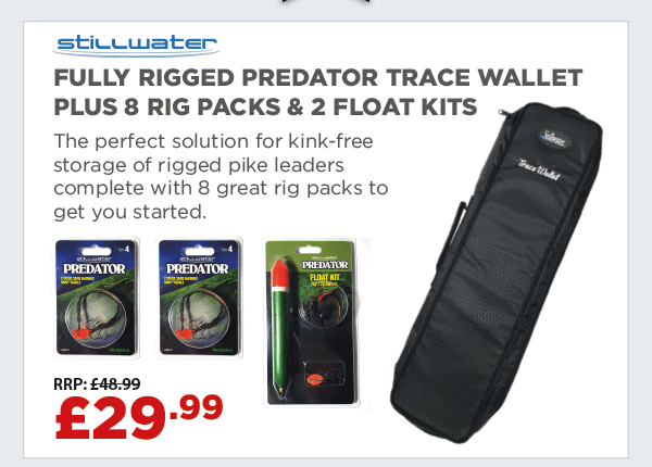 Fully Rigged Predator Trace Wallet Plus 8 Rig Packs