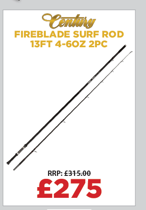 Century Fireblade 13ft 4-6oz Surf Rod 2pc