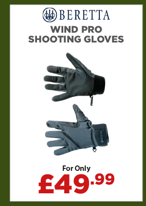Beretta Wind Pro Shooting Gloves Black & Gray