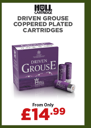 Hull Cartridge Driven Grouse Coppered Plated Cartridges Fibre 67mm