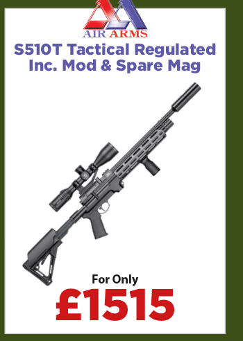 Air Arms S510T Tactical Regulated Inc. Mod & Spare Mag