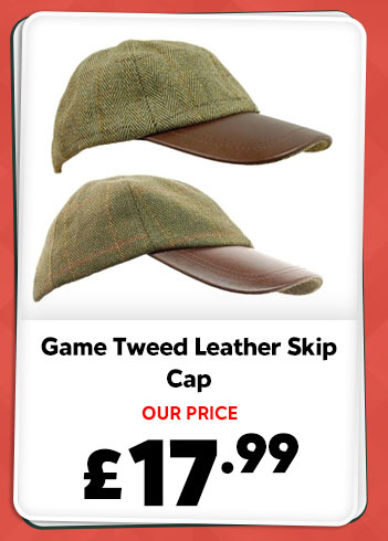 Game Tweed Leather Skip Cap