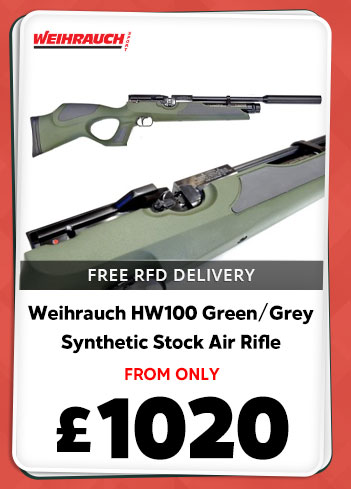 Weihrauch HW100 Green/Grey Synthetic Stock Air Rifle