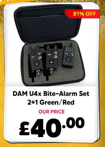DAM U4x Bite-Alarm Set 2+1 Green/Red