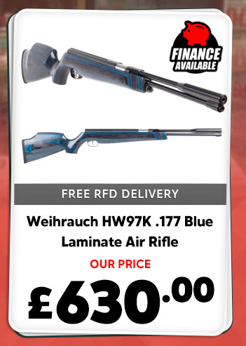 Weihrauch HW97K Blue Laminate Air Rifle: .177