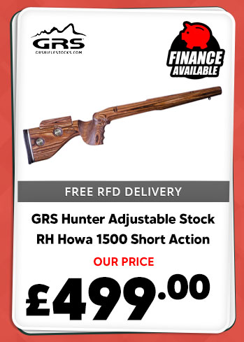 GRS Hunter Adjustable Stock - Right Hand: Howa 1500 Short Action : Brown
