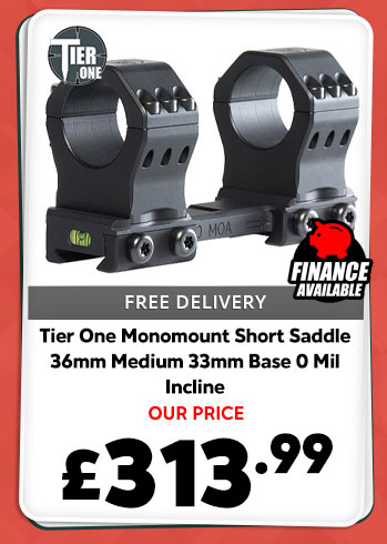 Tier One Monomount Short Saddle 36mm: Medium 33mm Base 0 Mil Incline