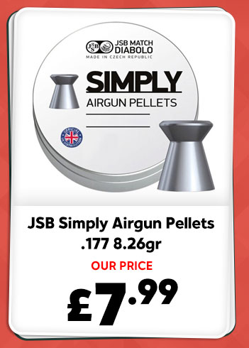 JSB Simply Airgun Pellets: 8.26gr : .177