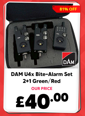 DAM U4x Bite-Alarm Set 2+1 Green/Red