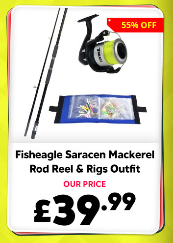 Fisheagle Saracen Mackerel Rod Reel & Rigs Outfit