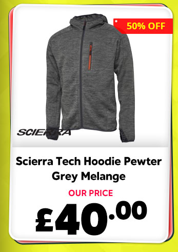 Scierra Tech Hoodie Pewter Grey Melange