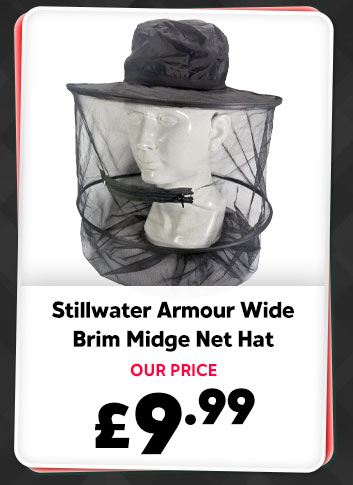 Stillwater Armour Wide Brim Midge Net Hat